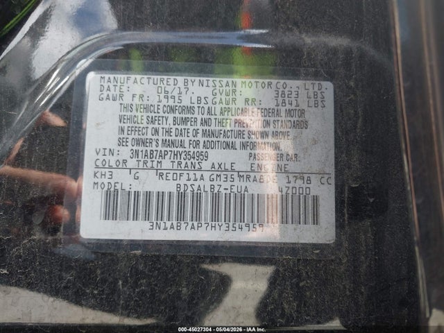 3N1AB7AP7HY354959 Nissan SENTRA S