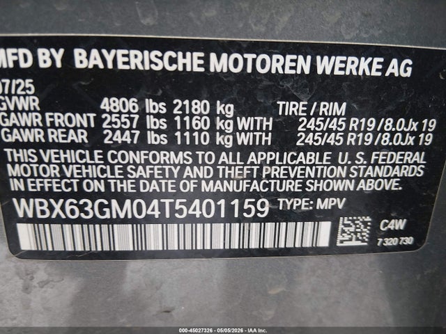 Aukcja sprzedaży 2026 Bmw X2 Xdrive28i, vin: WBX63GM04T5414736, numer aukcji: 45027326