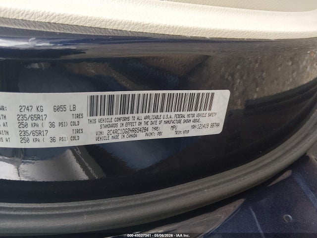 2017 Chrysler Pacifica Touring მანქანა იყიდება აუქციონზე, vin: 2C4RC1DG2HR654284, აუქციონის ნომერი: 45027341