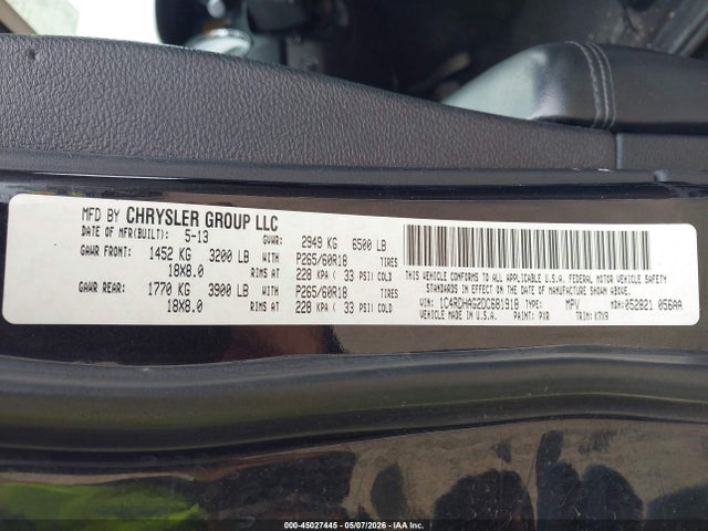 Aukcja sprzedaży 2013 Dodge Durango Sxt, vin: 1C4RDHAG2DC681918, numer aukcji: 45027445