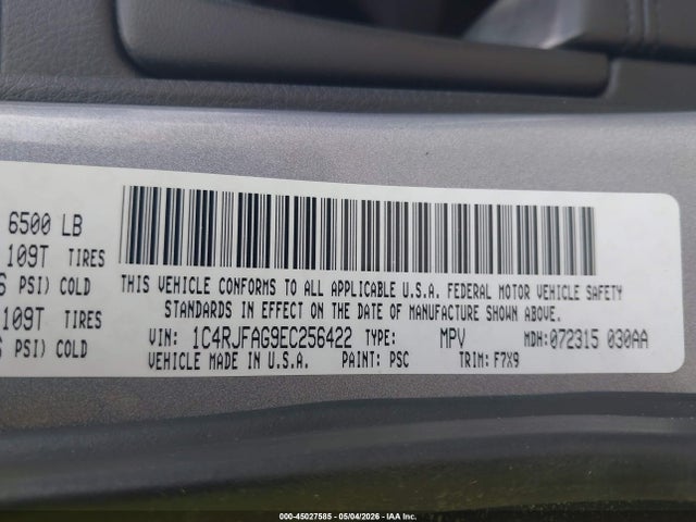 Aukcja sprzedaży 2014 Jeep Grand Cherokee Laredo, vin: 1C4RJFAG9EC256422, numer aukcji: 45027585