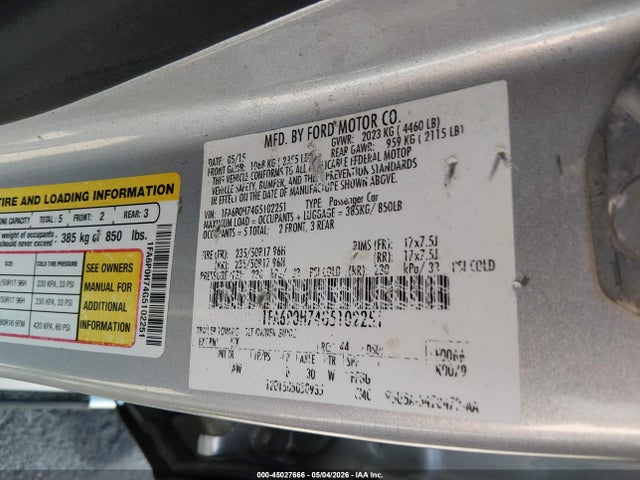 Продаж на аукціоні авто 2016 Ford Fusion Se, vin: 1FA6P0H74G5102251, номер лоту: 45027666