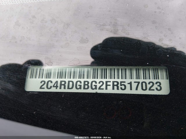 Auction sale of the 2015 Dodge Grand Caravan Avp/se, vin: 2C4RDGBG2FR517023, lot number: 45027975
