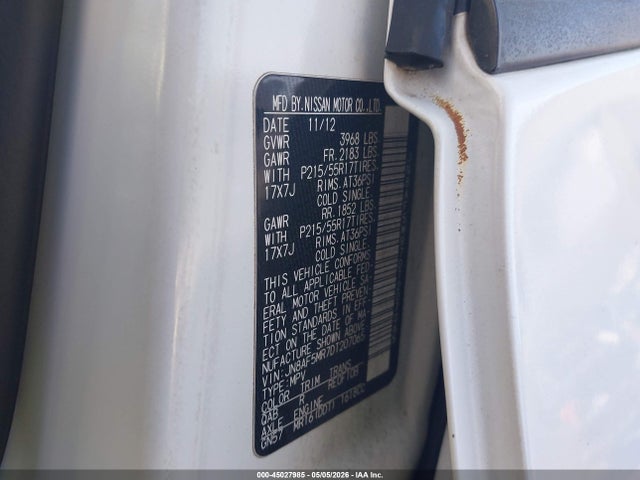 Aukcja sprzedaży 2013 Nissan Juke Sl, vin: JN8AF5MR7DT207065, numer aukcji: 45027985