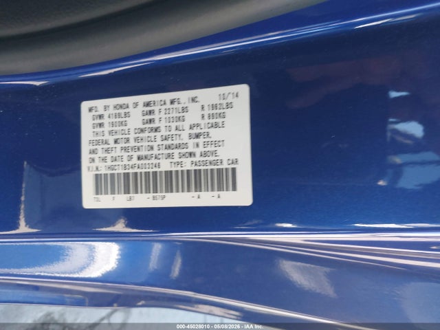 Продаж на аукціоні авто 2015 Honda Accord Lx-s, vin: 1HGCT1B34FA003246, номер лоту: 45028010
