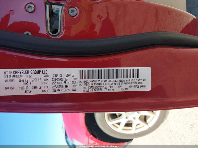 Продаж на аукціоні авто 2012 Dodge Journey Sxt, vin: 3C4PDCBGXCT257155, номер лоту: 45028050