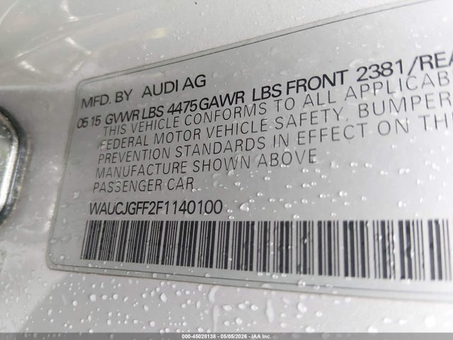 Aukcja sprzedaży 2015 Audi A3 2.0 Tdi Premium, vin: WAUCJGFF2F1140100, numer aukcji: 45028138