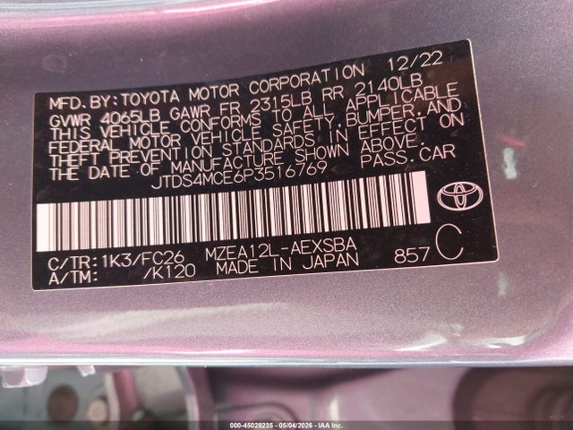 Toyota COROLLA SE 2023 JTDS4MCE6P3516769 Image 9