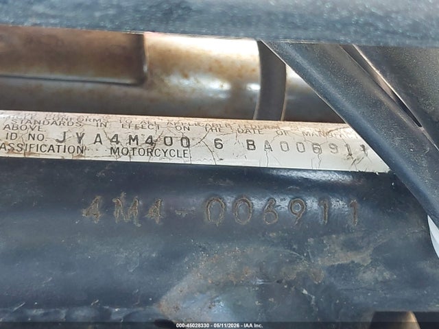 45028330 :رقم المزاد ، JYA4M4006BA006911 vin ، 1981 Yamaha Xs650 S مزاد بيع