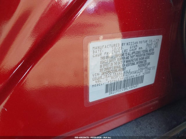 Продаж на аукціоні авто 2024 Nissan Kicks Sv Xtronic Cvt, vin: 3N1CP5CV3RL482687, номер лоту: 45028479