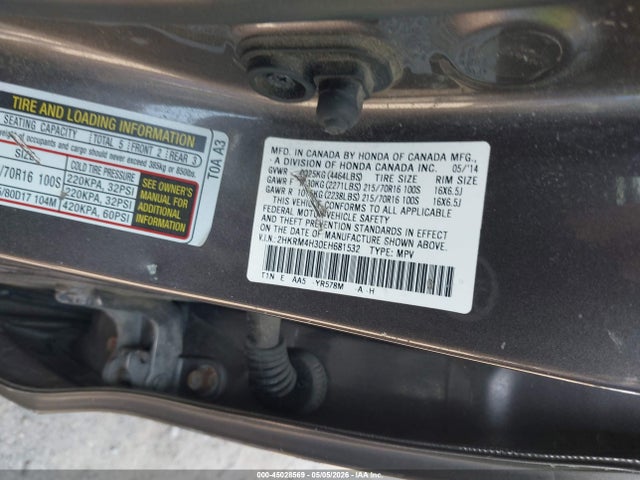 Honda CR-V LX 2014 2HKRM4H30EH681532 Image 9