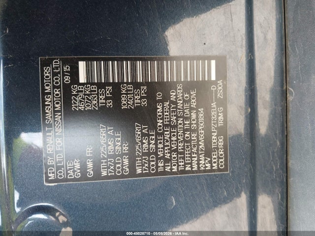 Продаж на аукціоні авто 2016 Nissan Rogue S, vin: KNMAT2MV6GP601864, номер лоту: 45028710