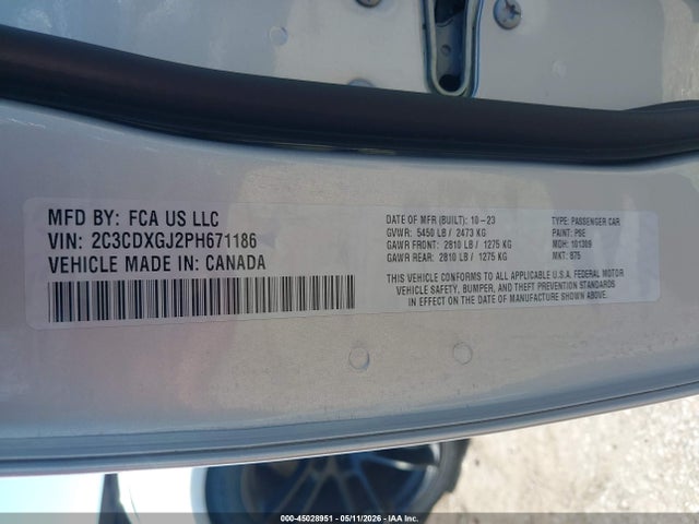 Dodge Charger Scat Pack Widebody 2023 2C3CDXGJ2PH671186 Image 9