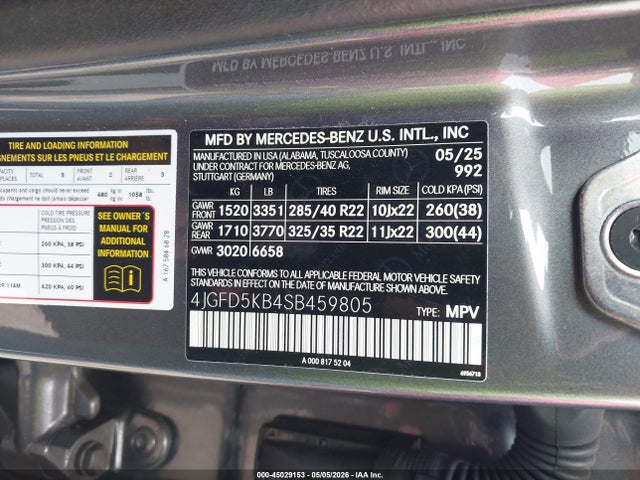4JGFD5KB4SB459805 Mercedes-Benz Gle 450 Coupe 4matic