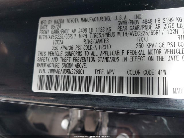 Продажа на аукционе авто 2024 Mazda Cx-50 2.5 S Select, vin: 7MMVABAM0RN226801, номер лота: 45029196
