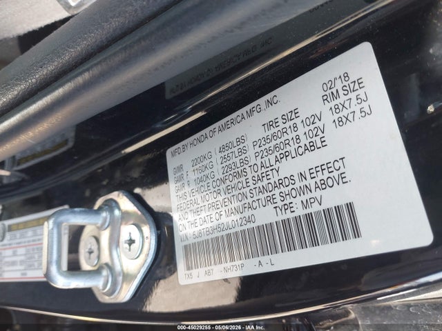 Продаж на аукціоні авто 2018 Acura Rdx Technology Package/w/technology/acurawatch Plus Pkg, vin: 5J8TB3H52JL012340, номер лоту: 45029255