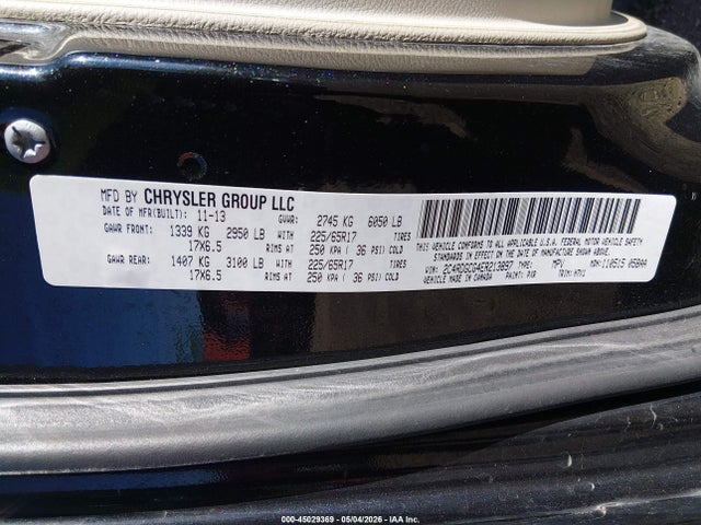 2014 Dodge Grand Caravan Sxt მანქანა იყიდება აუქციონზე, vin: 2C4RDGCG4ER213897, აუქციონის ნომერი: 45029369
