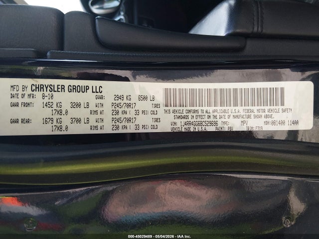 Продажа на аукционе авто 2011 Jeep Grand Cherokee Laredo, vin: 1J4RR4GG6BC529696, номер лота: 45029489