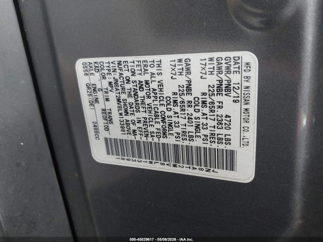 Продаж на аукціоні авто 2020 Nissan Rogue S Intelligent Awd, vin: JN8AT2MV8LW133981, номер лоту: 45029617
