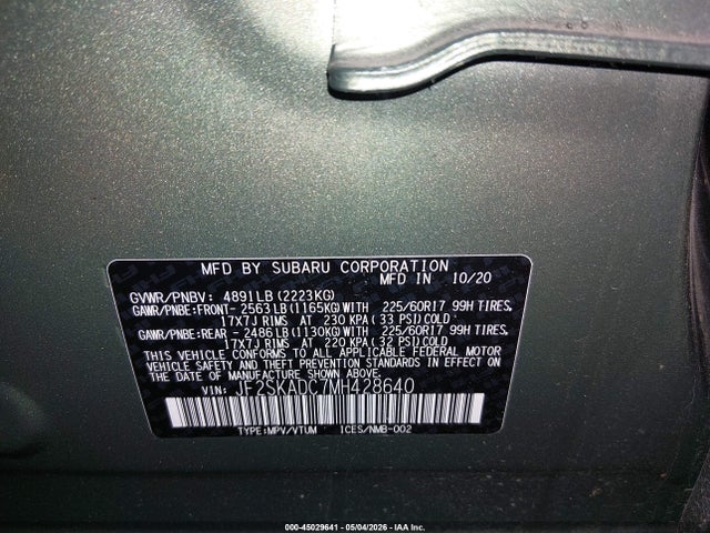 Subaru Forester 2021 JF2SKADC7MH428640 Image 9
