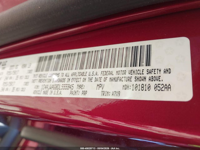 45029713 :رقم المزاد ، 1C4AJWAG8DL555945 vin ، 2013 Jeep Wrangler Sport مزاد بيع
