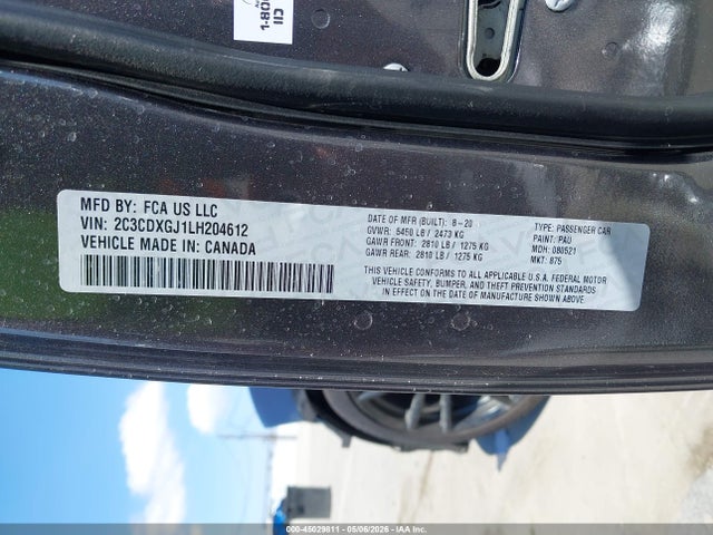 2C3CDXGJ1LH204612 Dodge Charger Scat Pack Rwd