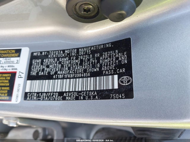Toyota CAMRY SE 2015 4T1BF1FK8FU984856 Image 9