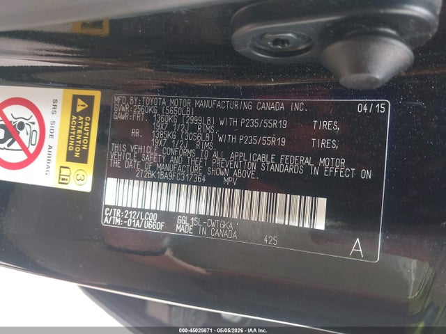 Aukcja sprzedaży 2015 Lexus Rx 350, vin: 2T2BK1BA9FC317364, numer aukcji: 45029871