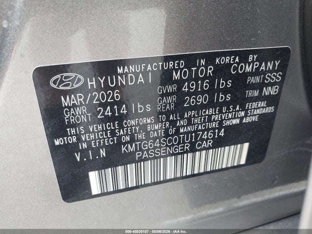 Genesis G70 2.5t Awd 2026 KMTG64SC0TU174614 Image 9