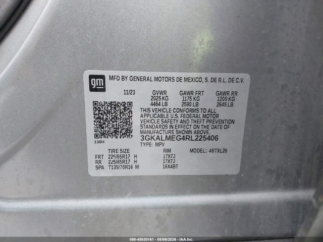 Продажа на аукционе авто 2024 Gmc Terrain Fwd Sle, vin: 3GKALMEG4RL225406, номер лота: 45030161