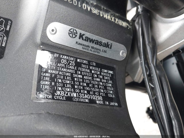 JKBZXVM13SA010298 Kawasaki Zx1002 M