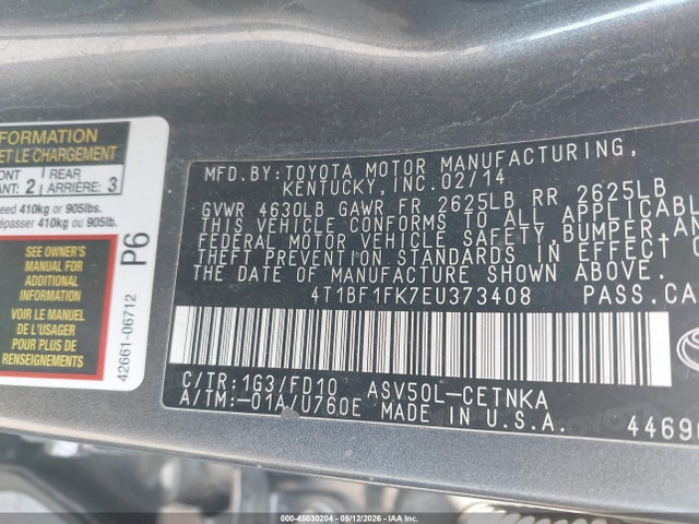 Продаж на аукціоні авто 2014 Toyota Camry Le, vin: 4T1BF1FK7EU373408, номер лоту: 45030204