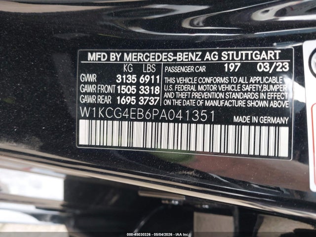 W1KCG4EB6PA041351 Mercedes-Benz Eqs 580 4matic