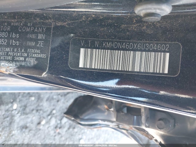 Продаж на аукціоні авто 2006 Hyundai Elantra Gls/limited, vin: KMHDN46DX6U304602, номер лоту: 45030397