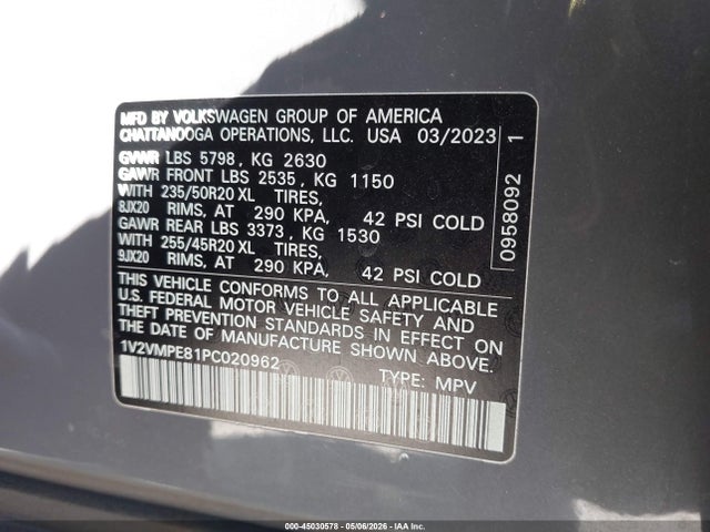 1V2VMPE81PC020962 Volkswagen Id.4 Pro/pro S