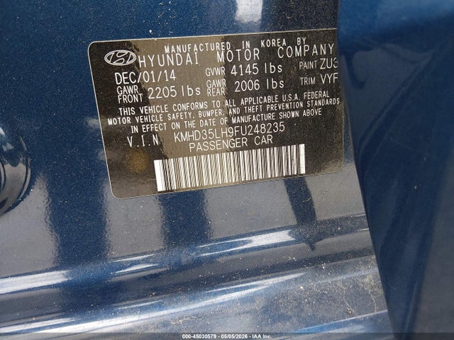 Продаж на аукціоні авто 2015 Hyundai Elantra Gt, vin: KMHD35LH9FU248235, номер лоту: 45030579