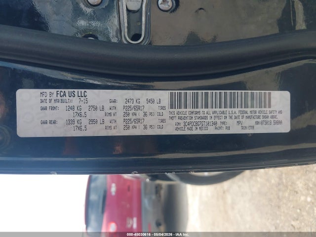 2016 Dodge Journey Sxt მანქანა იყიდება აუქციონზე, vin: 3C4PDCBG7GT101340, აუქციონის ნომერი: 45030616