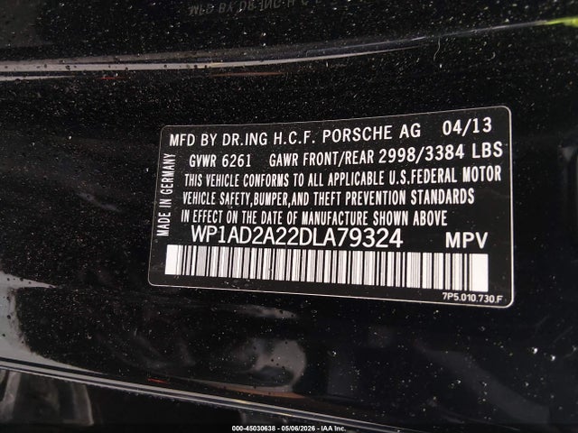 Aukcja sprzedaży 2013 Porsche Cayenne Gts, vin: WP1AD2A22DLA79324, numer aukcji: 45030638