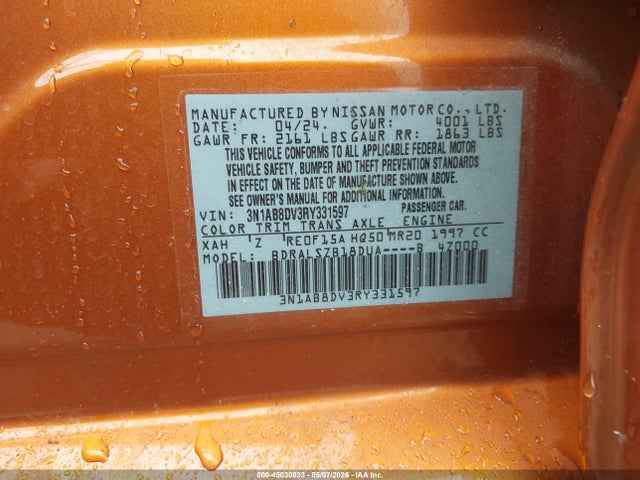 Nissan Sentra Sr Xtronic Cvt 2024 3N1AB8DV3RY331597 Image 9