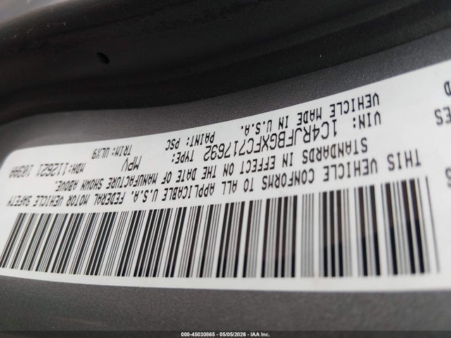 45030865 :رقم المزاد ، 1C4RJFBGXFC717692 vin ، 2015 Jeep Grand Cherokee Limited مزاد بيع