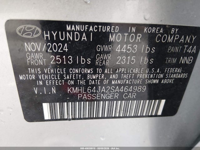 Hyundai SONATA SEL 2025 KMHL64JA2SA464989 Image 9