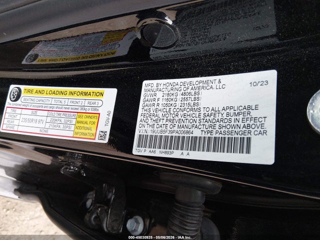 Продажа на аукционе авто 2023 Acura Tlx Standard, vin: 19UUB5F39PA006864, номер лота: 45030925