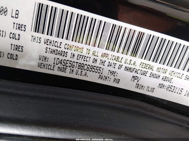 Aukcja sprzedaży 2011 Dodge Durango Citadel, vin: 1D4SE5GT8BC695551, numer aukcji: 45031079