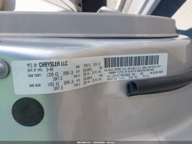 Aukcja sprzedaży 2009 Jeep Grand Cherokee Overland, vin: 1J8HR68T49C543639, numer aukcji: 45031211