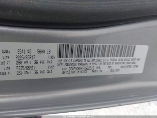 Продажа на аукционе авто 2015 Dodge Journey Sxt, vin: 3C4PDDBG4FT622519, номер лота: 45031318