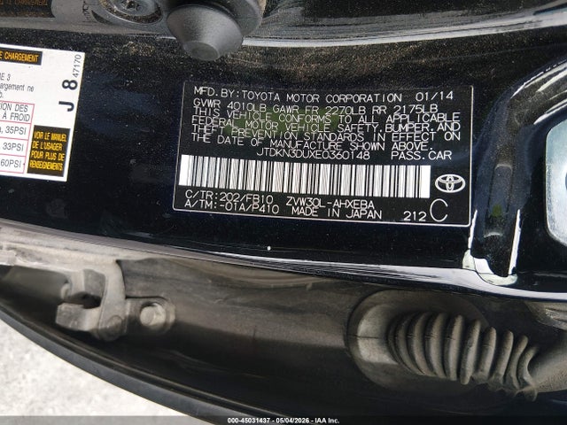 Toyota Prius Three 2014 JTDKN3DUXE0360148 Image 9