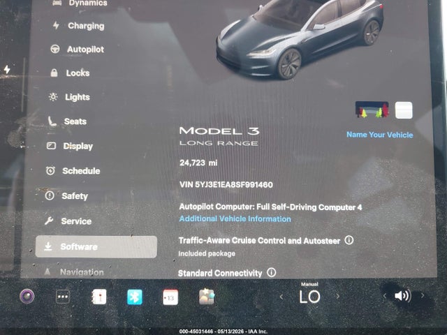 5YJ3E1EA8SF991460 Tesla Model 3 Long Range Rear-wheel Drive/standard Rear-wheel Drive