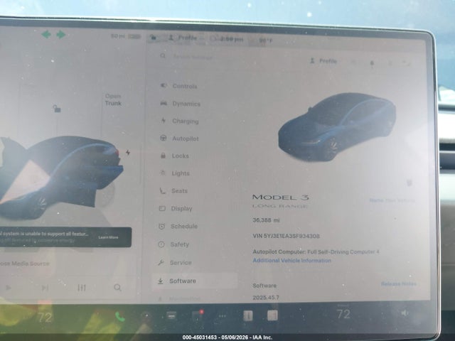 Продаж на аукціоні авто 2025 Tesla Model 3 Long Range Rear-wheel Drive/standard Rear-wheel Drive, vin: 5YJ3E1EA3SF934308, номер лоту: 45031453