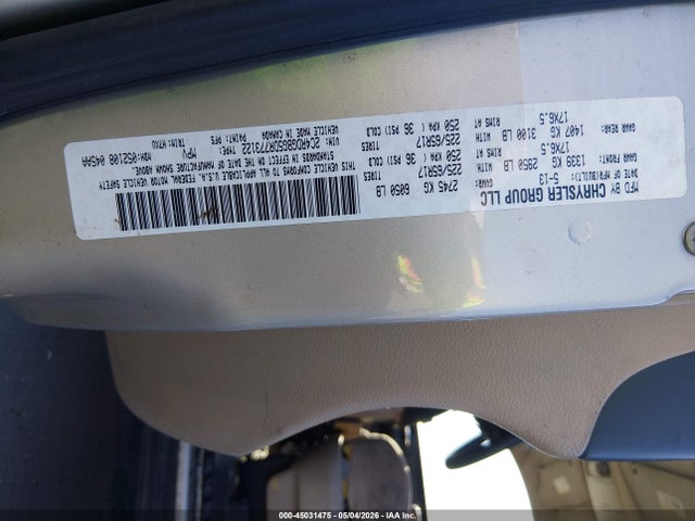 45031475 :رقم المزاد ، 2C4RDGBG5DR773122 vin ، 2013 Dodge Grand Caravan American Value Pkg مزاد بيع