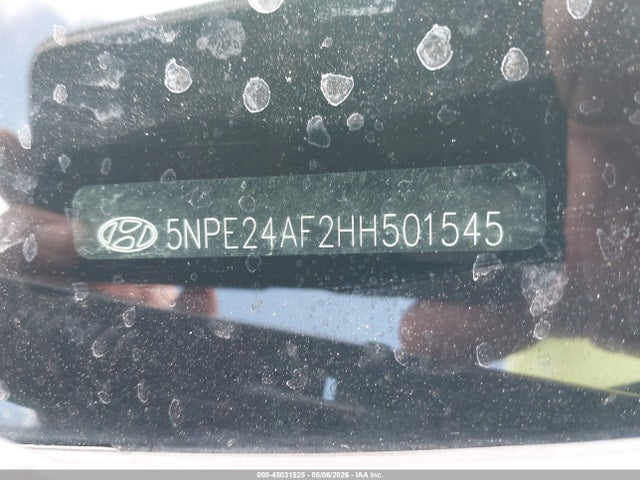 2017 Hyundai Sonata მანქანა იყიდება აუქციონზე, vin: 5NPE24AF2HH501545, აუქციონის ნომერი: 45031525